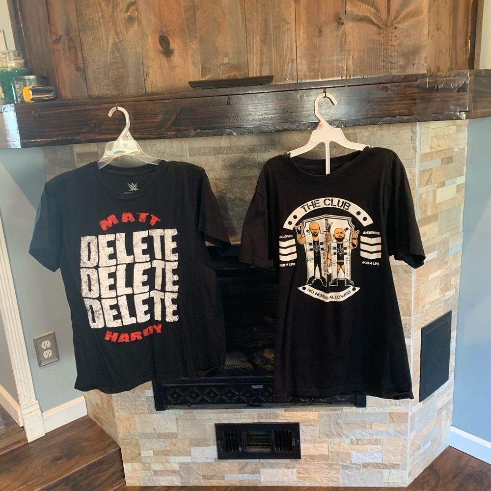 2 WWE shirts